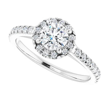 14K Gold Round Lab-Grown Diamond 0.57CTW VVS2/E Engagement Ring