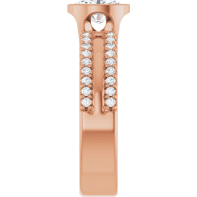 14K Gold 0.71ctw Lab-Grown Diamond Engagement Ring