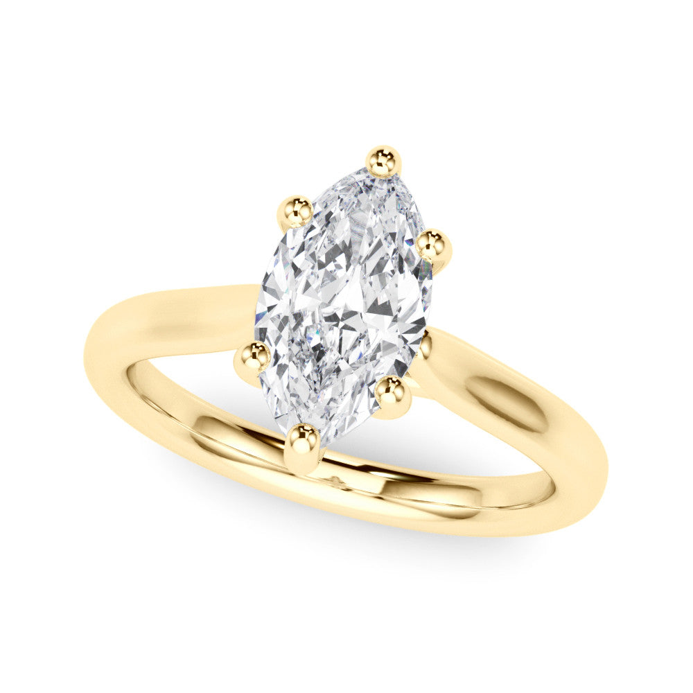 14K Gold Lab-Grown Diamond Marquise [0.33ctw] Engagement Ring