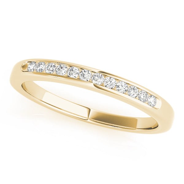 14K Channel Set Wedding Ring (1/8 ct.wt)