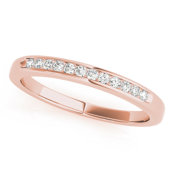 14K Channel Set Wedding Ring (1/8 ct.wt)