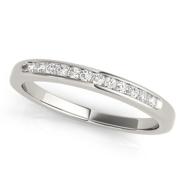 14K Channel Set Wedding Ring (1/8 ct.wt)