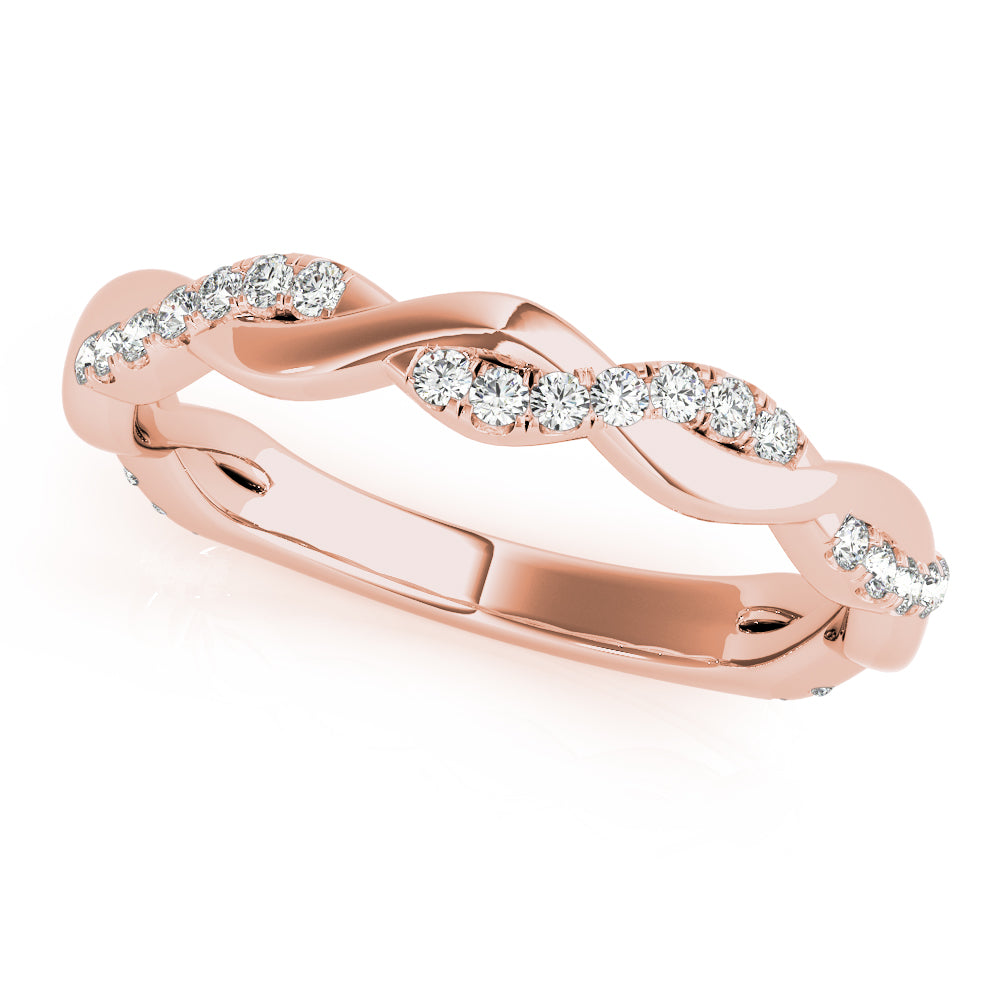 14K Twisted Straight Braided Wedding Ring