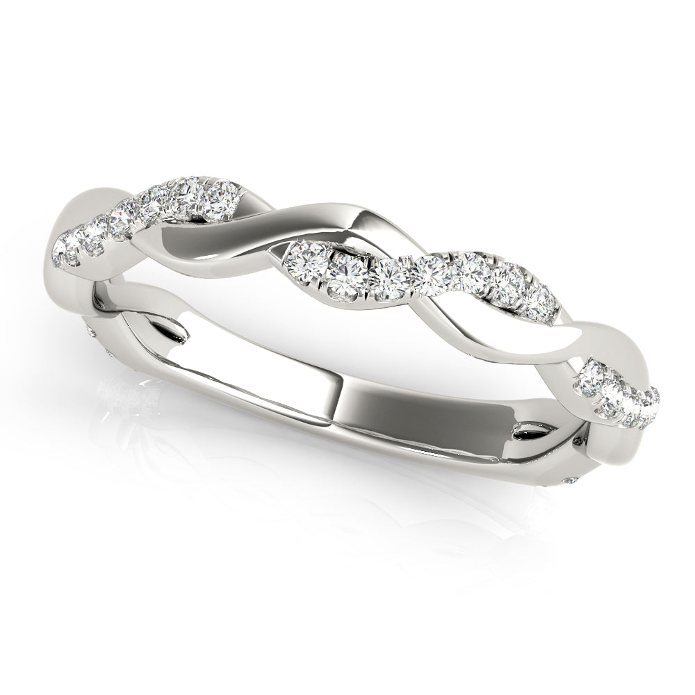 14K Twisted Straight Braided Wedding Ring