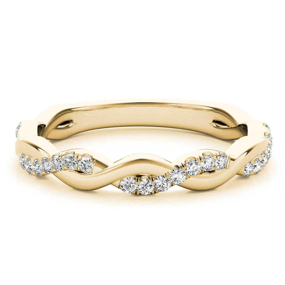 14K Twisted Straight Braided Wedding Ring