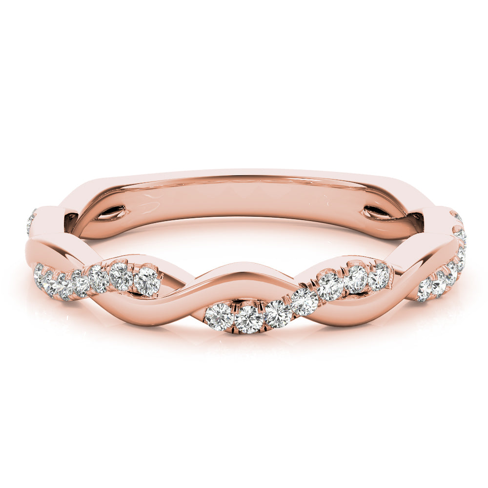 14K Twisted Straight Braided Wedding Ring