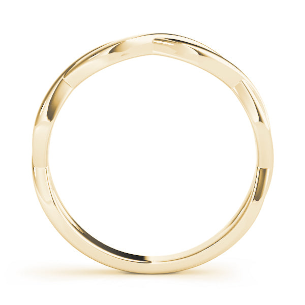 14K Plain Twisted Gold Wedding Ring