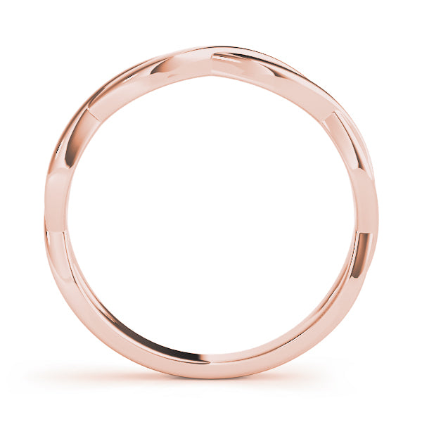 14K Plain Twisted Gold Wedding Ring