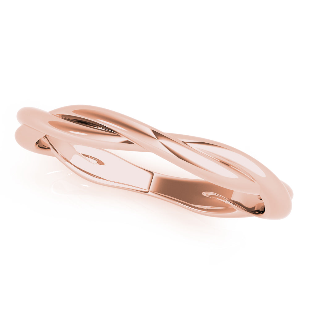 14K Twisted Plain Wedding Ring