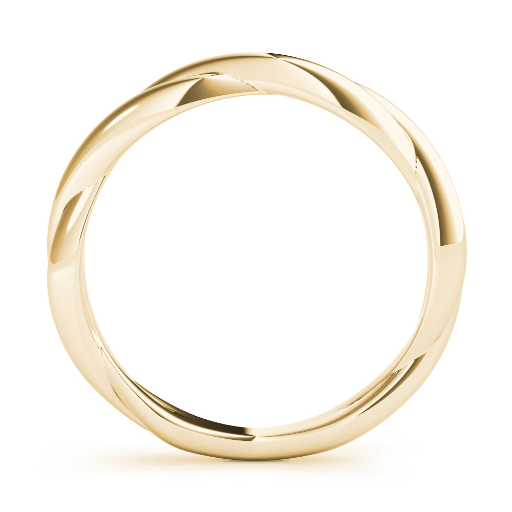 14K Twisted Plain Wedding Ring