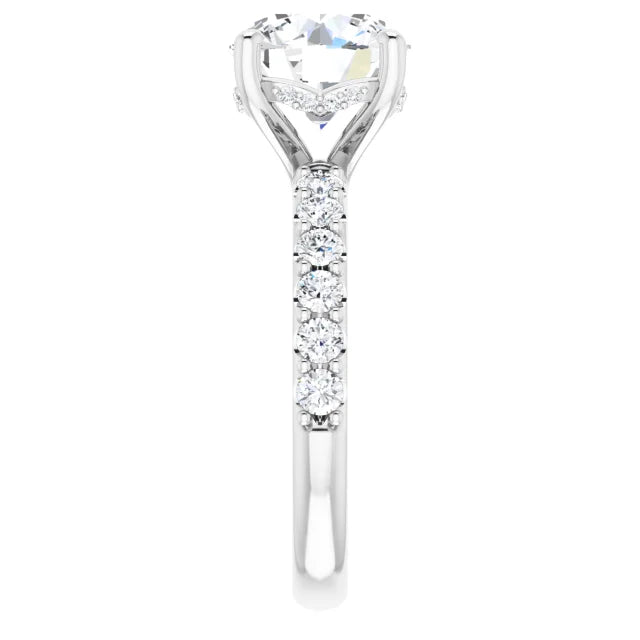 14K Gold Round Lab-Grown Diamond 2.57 CTW VS1/E Engagement Ring