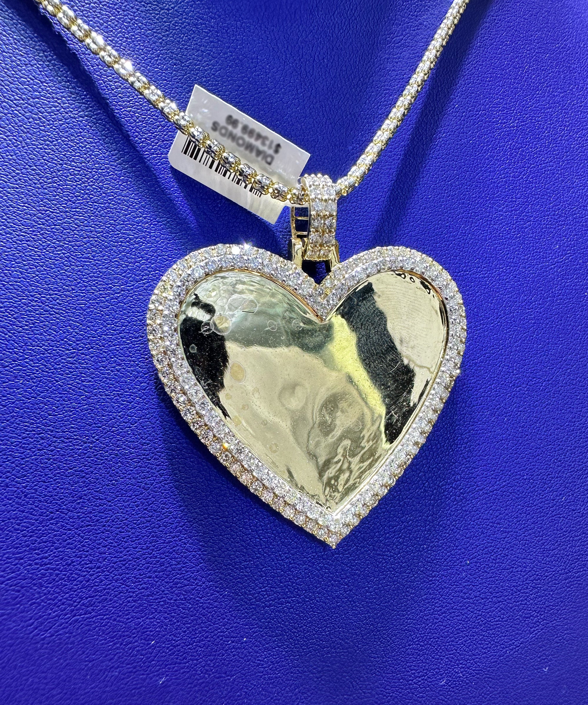 4.50ctw Natural Diamond Memory Charm Heart Pendant in 10K Gold