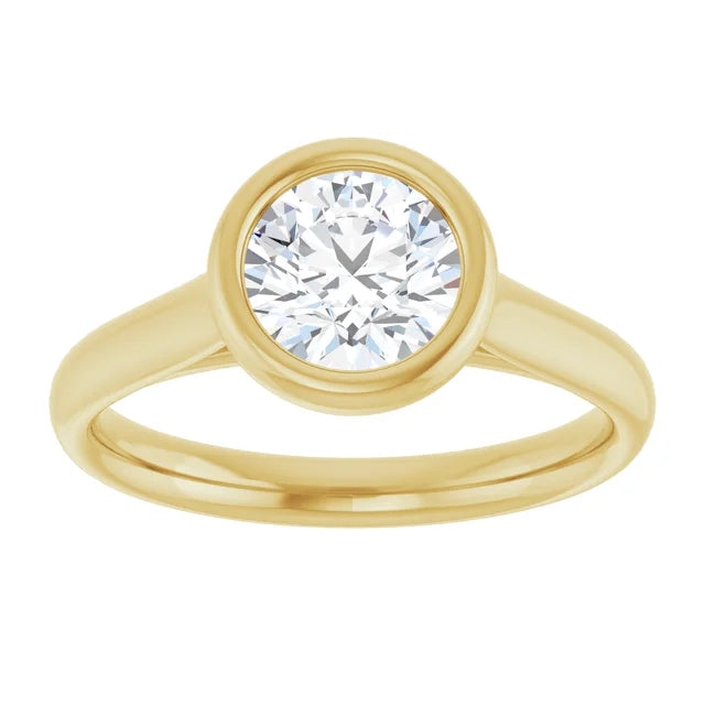 The Elysia Bezel: 14K Gold Lab-Grown Diamond 0.91 CTW Engagement Ring