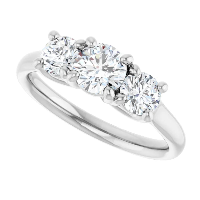 Trinity: 14K Gold Lab-Grown Diamond 1.09 CTW Engagement Ring