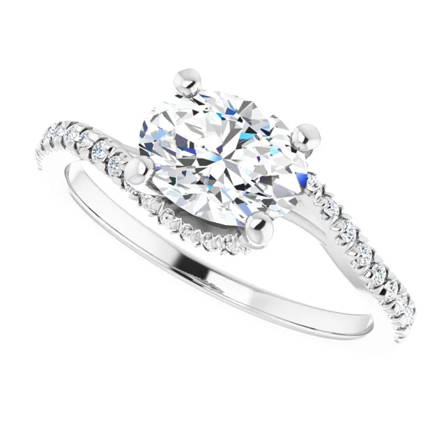 14K Gold Bypass Lab-Grown Diamond 1.01ctw VVS1/D Engagement Ring