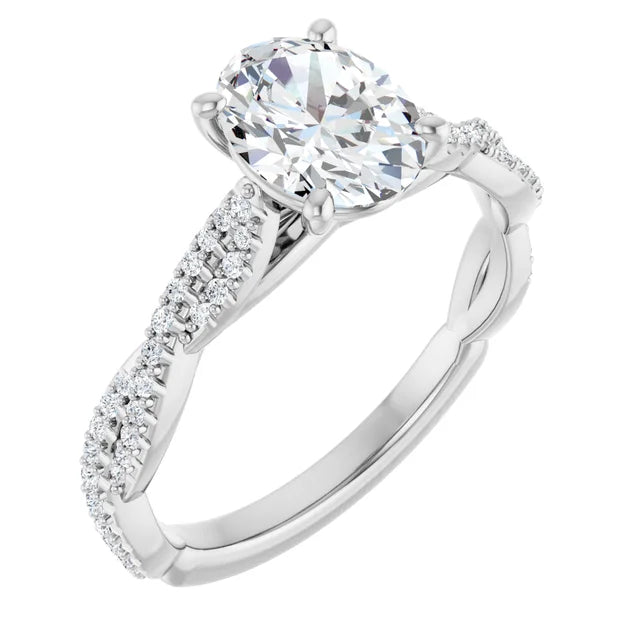 14K Gold Infinity Inspired Lab-Grown Diamond 1.01ctw VVS1/D Engagement Ring