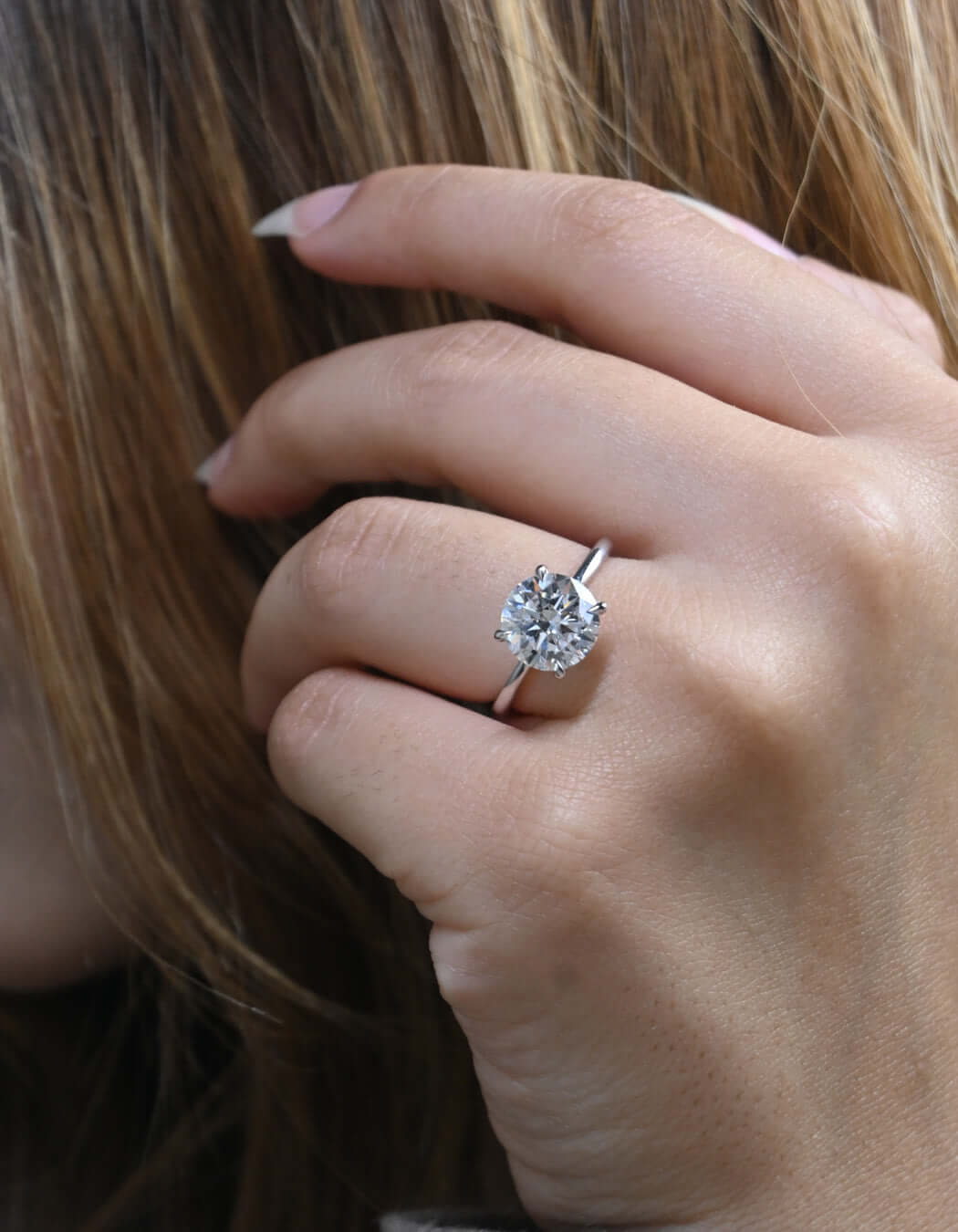 14K Gold 3.00CT Round Cut Solitaire Diamond Engagement Ring