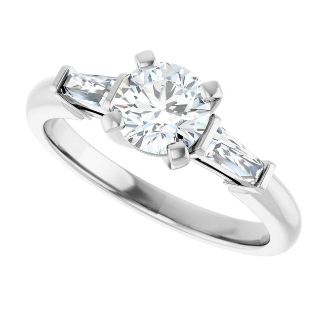 14K Gold Round Lab-Grown Diamond 0.71 CTW VVS2/D Engagement Ring