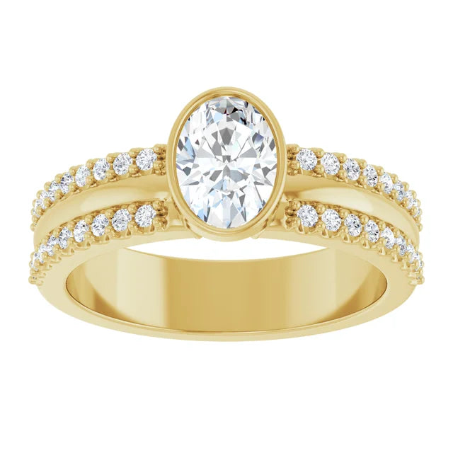 The Ava: 14K Gold Lab-Grown Diamond Engagement Ring