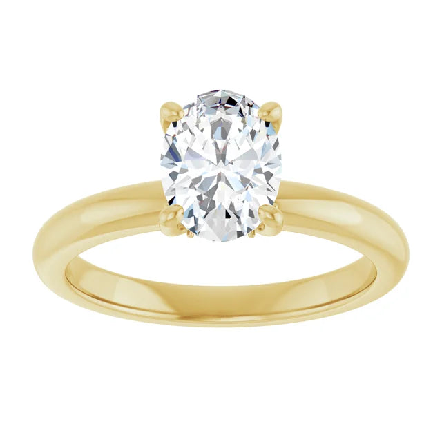 14K Gold Oval Lab-Grown 1.03ctw Diamond Engagement Ring
