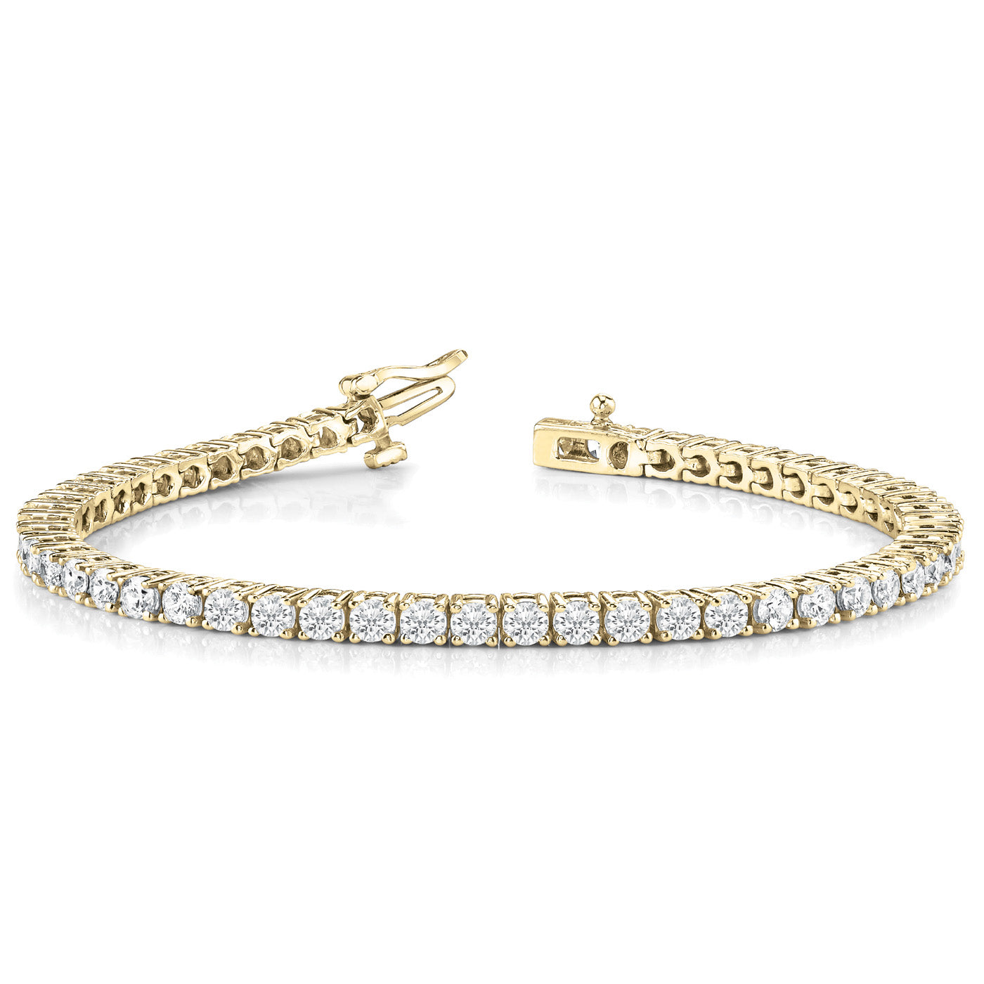14K In-Line Prong Set Diamond Tennis Bracelet