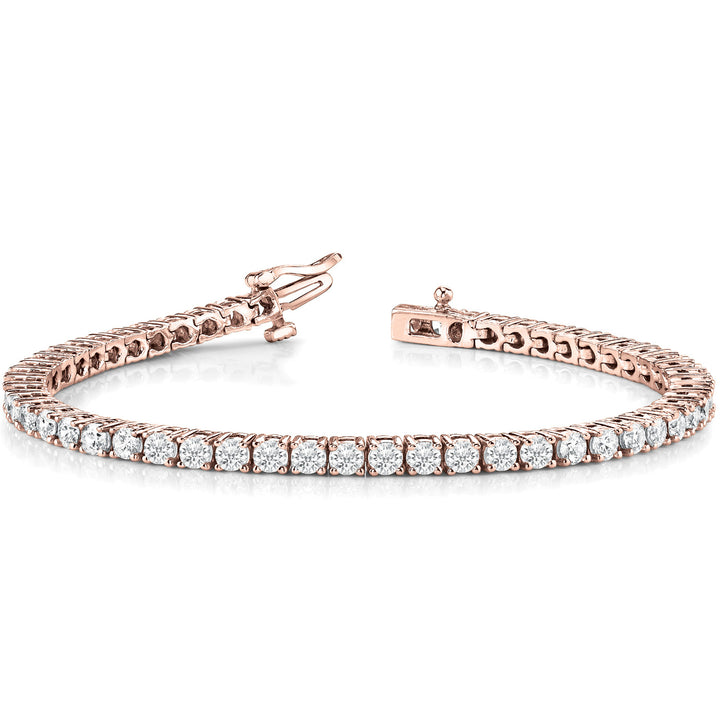 14K In-Line Prong Set Diamond Tennis Bracelet