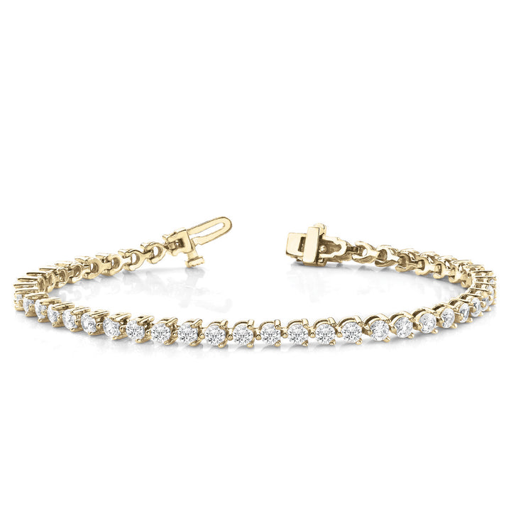 14K In-Line Prong Set Diamond Tennis Bracelet