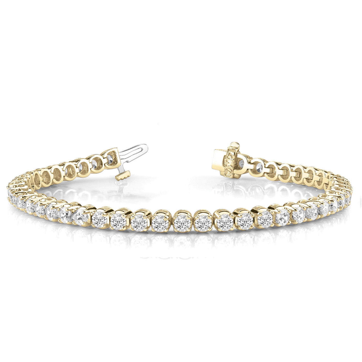 14K In-Line Prong Set Diamond Tennis Bracelet