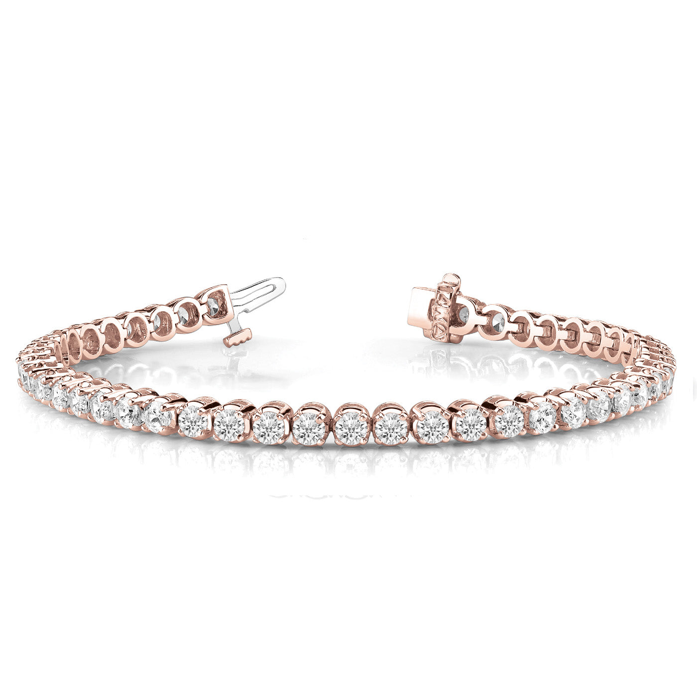 14K In-Line Prong Set Diamond Tennis Bracelet