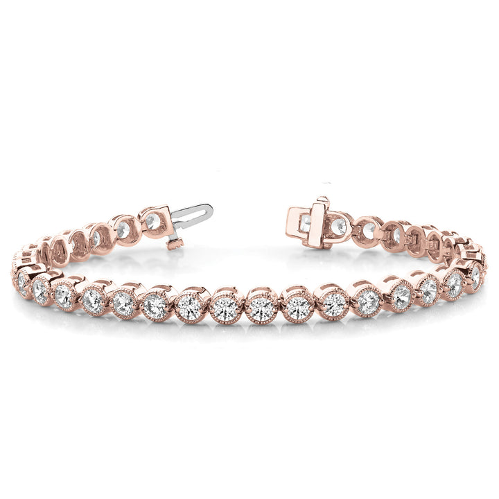 14K In-Line Prong Set Diamond Tennis Bracelet