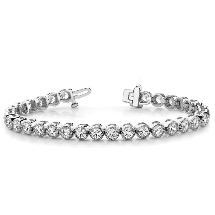 14K In-Line Prong Set Diamond Tennis Bracelet