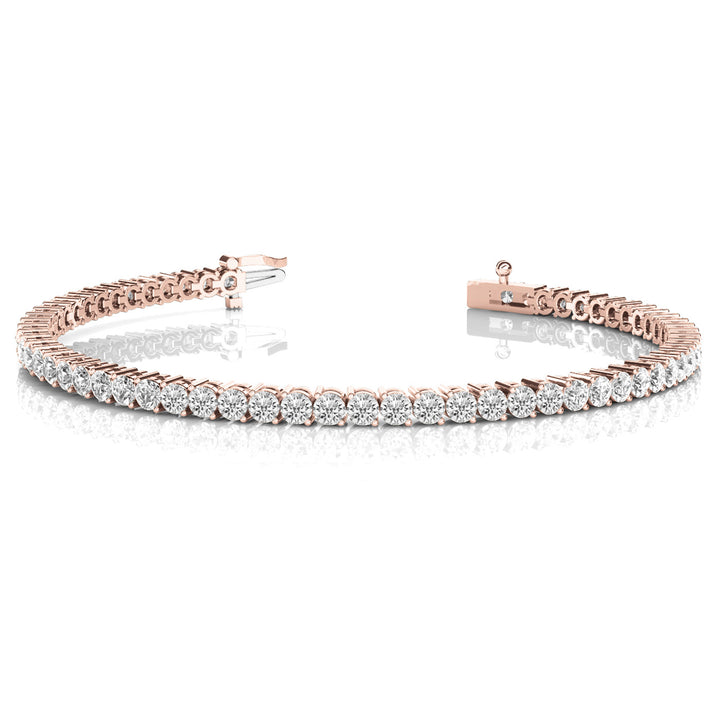 14K In-Line Prong Set Diamond Tennis Bracelet