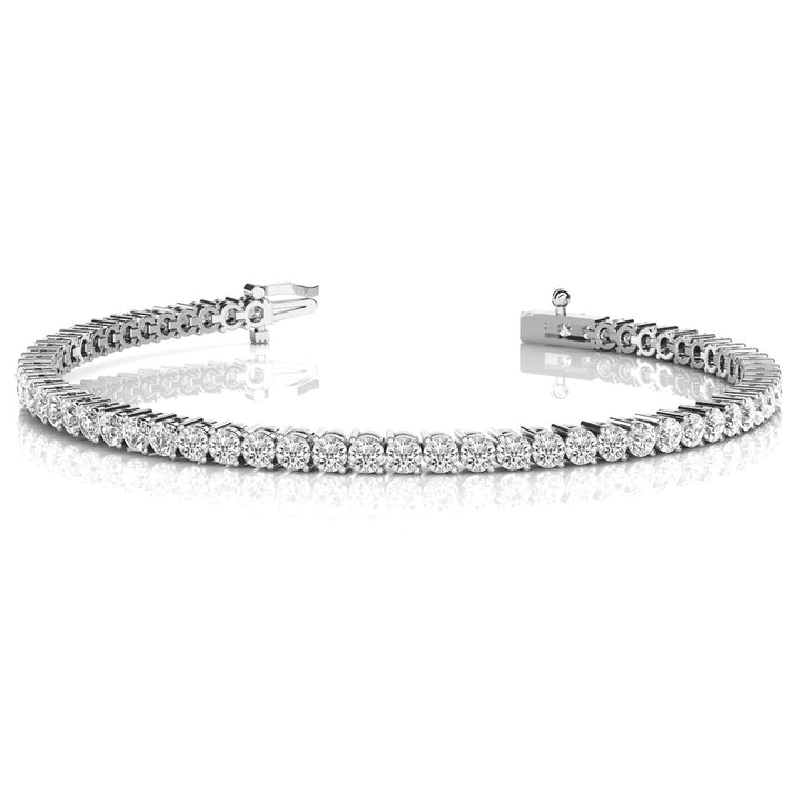 14K In-Line Prong Set Diamond Tennis Bracelet