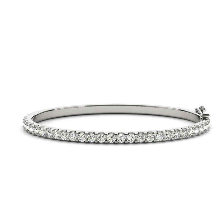 14K Diamond Tennis Bangle