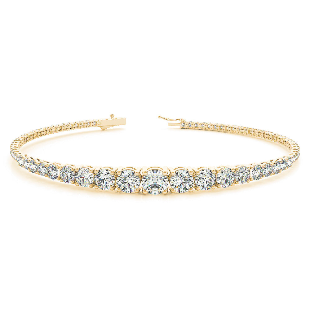 14K In-Line Prong Set Diamond Bracelet