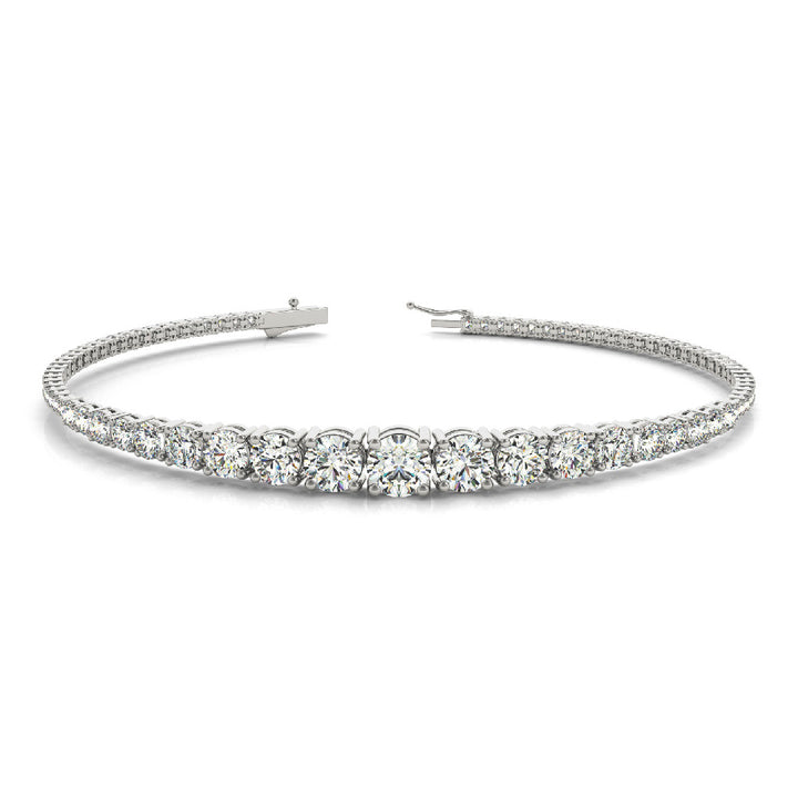 14K In-Line Prong Set Diamond Bracelet