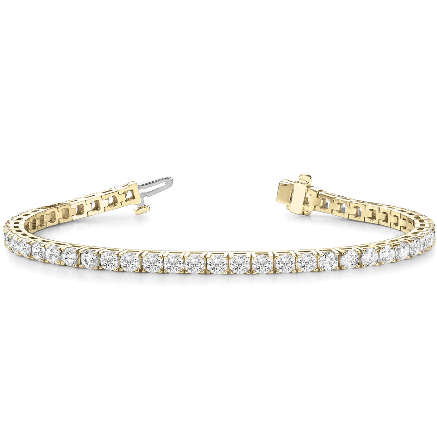 14K In-Line Prong Diamond Tennis Bracelet Set
