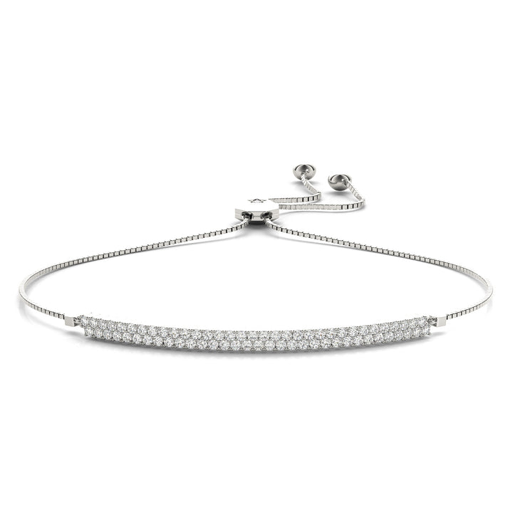 2 Row Adjustable Diamond Tennis Bracelet