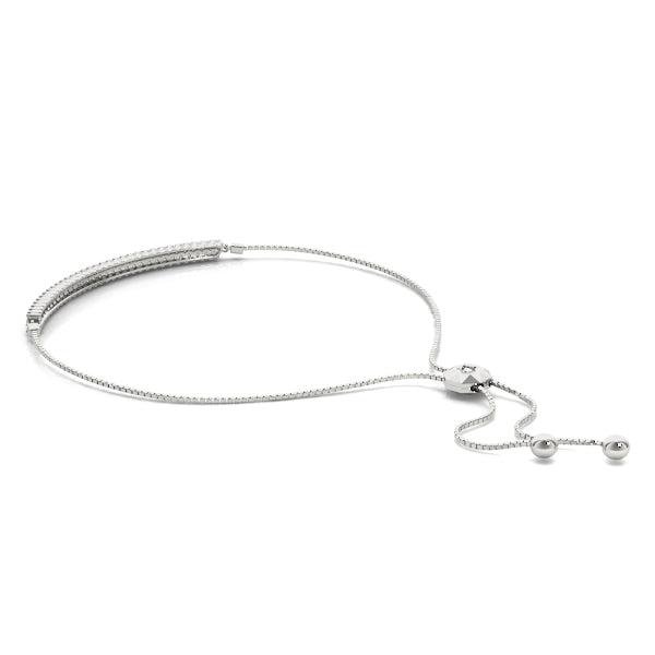 2 Row Adjustable Diamond Tennis Bracelet