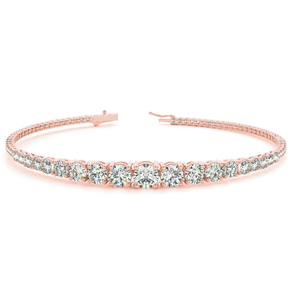 14K In-Line Prong Set Diamond Bracelet