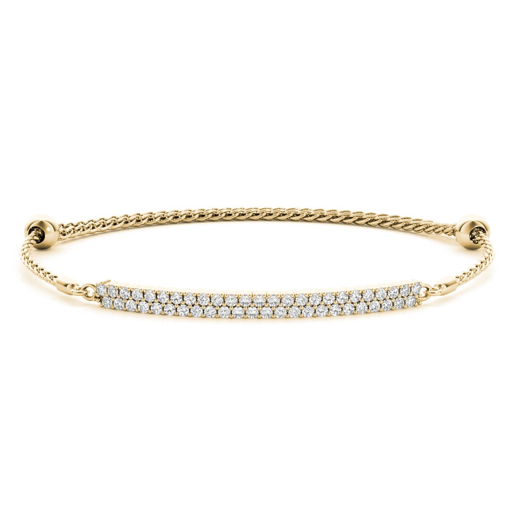 14K Double Row Diamond Tennis Bracelet