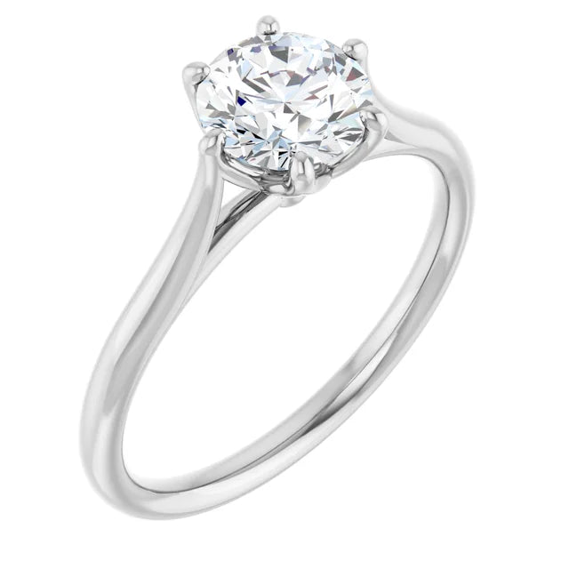 14K Gold Round Lab-Grown Diamond 1.36 CTW VS1/D Engagement Ring