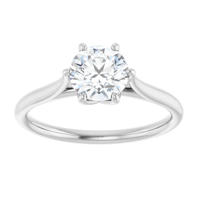 14K Gold Round Lab-Grown Diamond 1.36 CTW VS1/D Engagement Ring