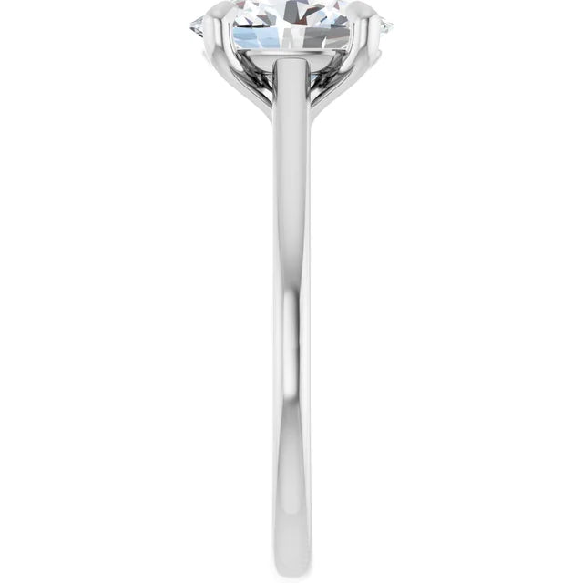 14K Gold Oval Lab-Grown Diamond 1.55 CTW VVS2/D Engagement Ring