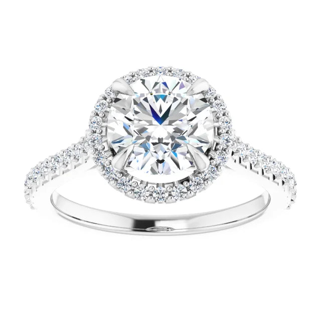 14K Gold Round Lab-Grown Diamond 1.36 CTW VS1/D Engagement Ring