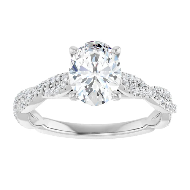 14K Gold Infinity Inspired Lab-Grown Diamond 1.01ctw VVS1/D Engagement Ring