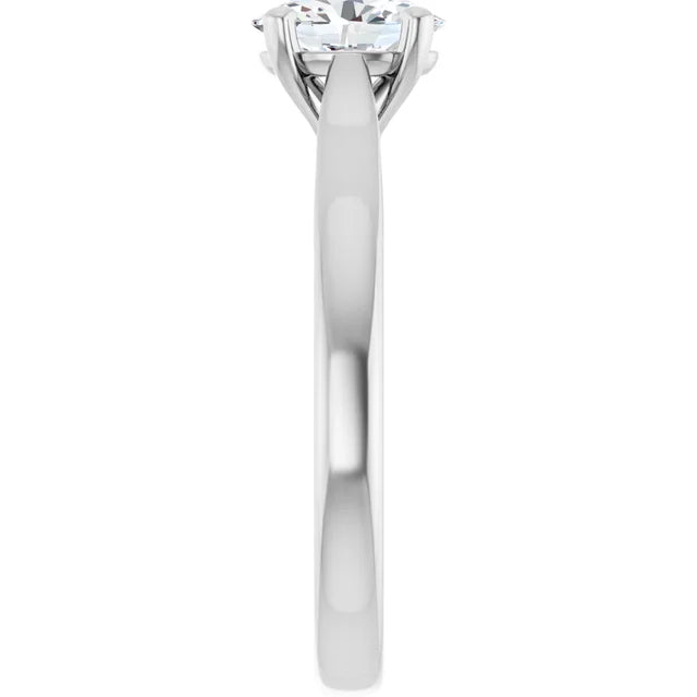 14K Gold Oval Lab-Grown Diamond 0.51 CTW VVS2/D Engagement Ring