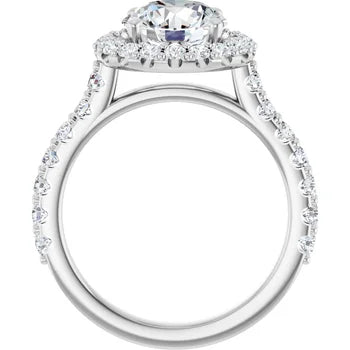 14K Gold Round Lab-Grown Diamond 1.98 CTW VS1/D Engagement Ring
