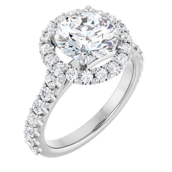 14K Gold Round Lab-Grown Diamond 1.98 CTW VS1/D Engagement Ring