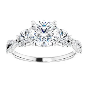 14K Gold Round Lab-Grown Diamond 1.36 CTW VS1/D Engagement Ring